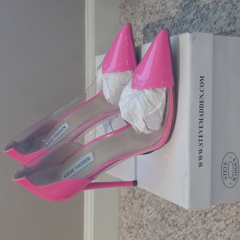 Steve Madden Malibu Pink Neon Size 10
